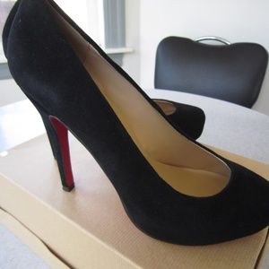 Christian Louboutin Hyper Prive 120mm Suede Black 6.5 Pumps